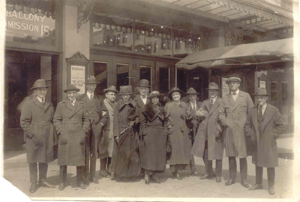 Elsa and Edmund and gang; note James Cagney or dead-ringer at far right!