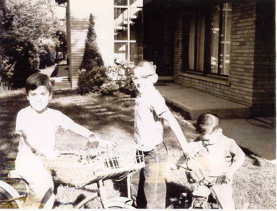 Karen, Steve, Larry w Karen on bike...
