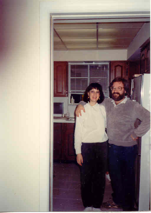 Vicki and Steve in the  kitchen at the house on Hart...