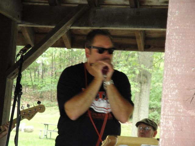 Blues harmonica...